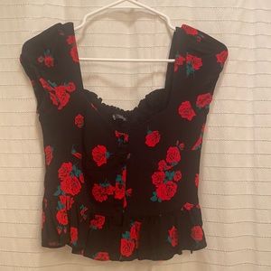 Zara Crop Floral Top